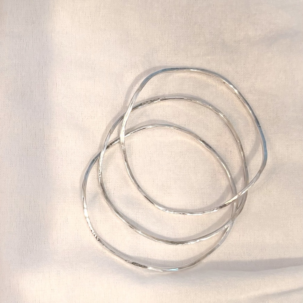 Set of 3 James Avery Wave Bracelets Sterling Silver